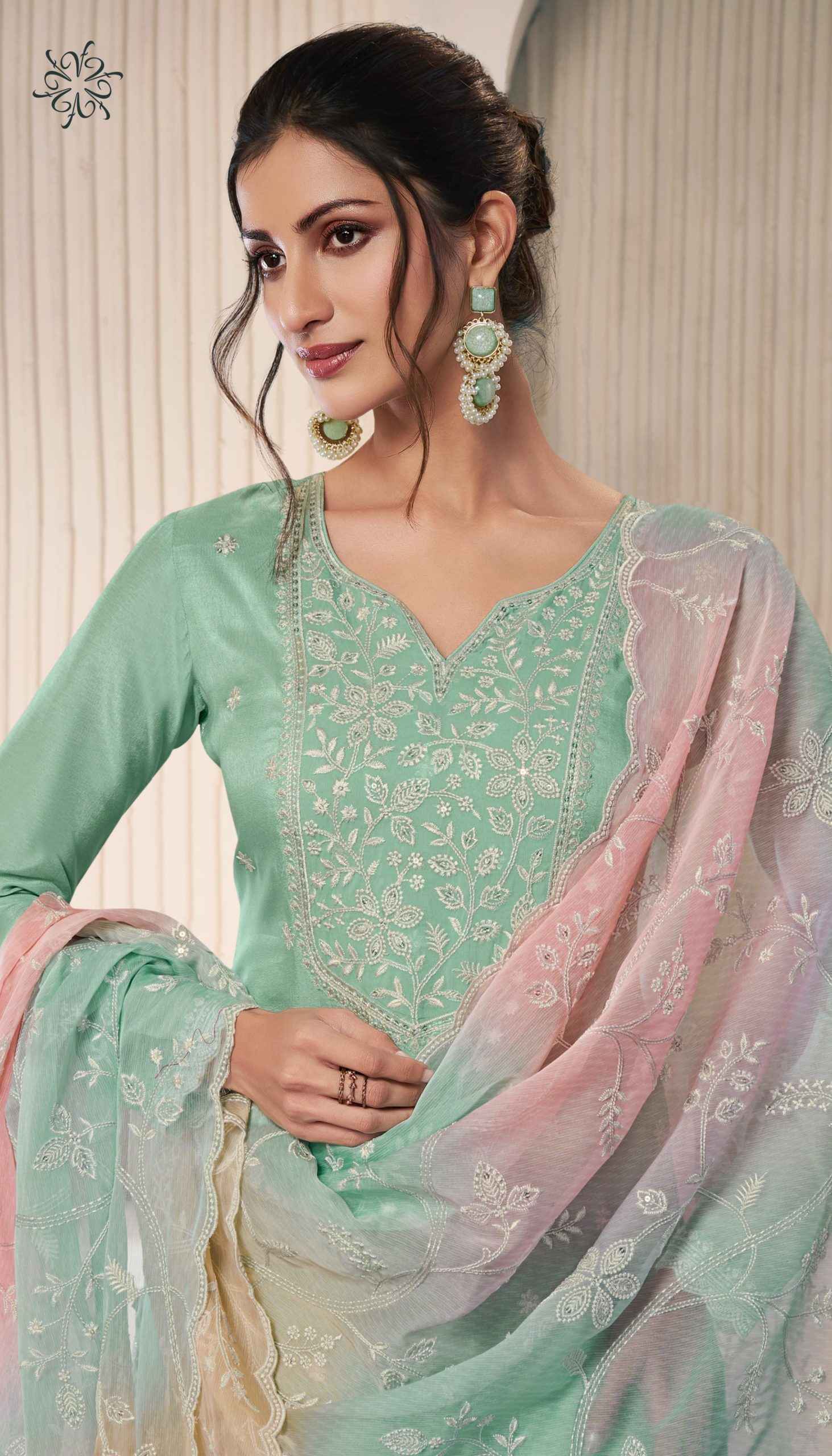 Vinay Kuleesh Ombre Moonga Silk Dress Material (4 pcs Catalogue)