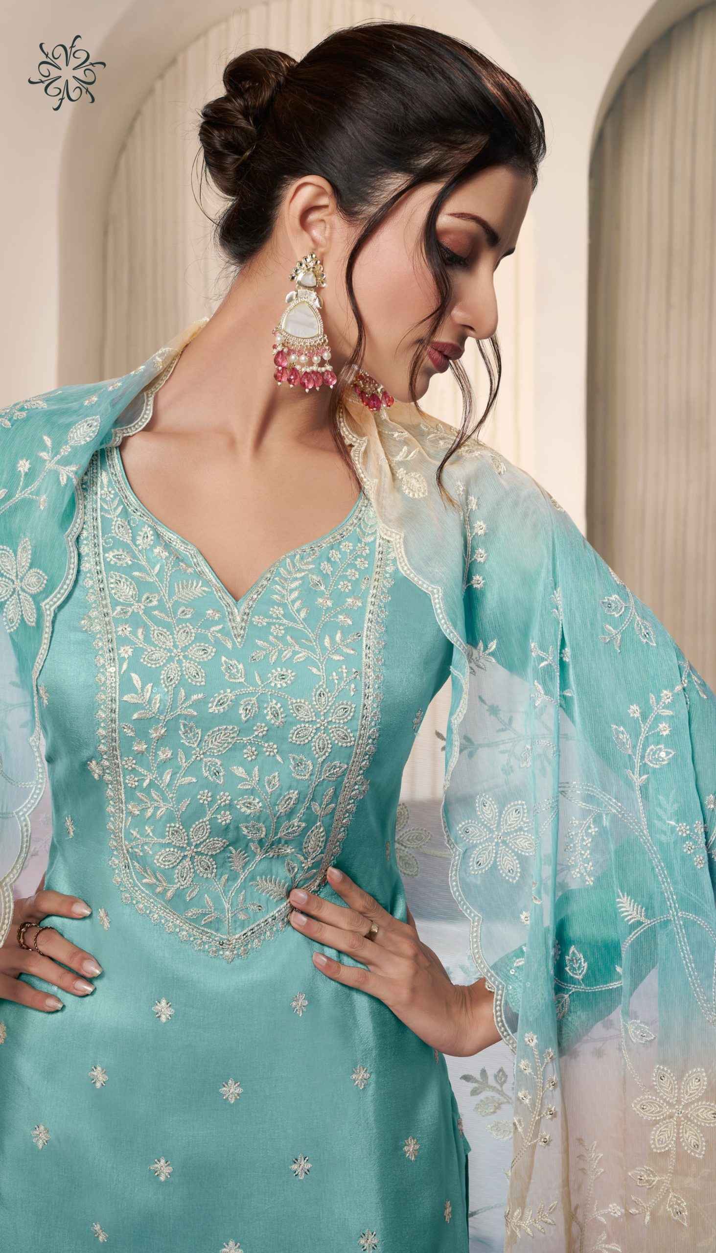 Vinay Kuleesh Ombre Moonga Silk Dress Material (4 pcs Catalogue)