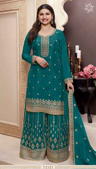 Vinay Kuleesh Shania Chinon Dress Material (4 pcs Catalogue)