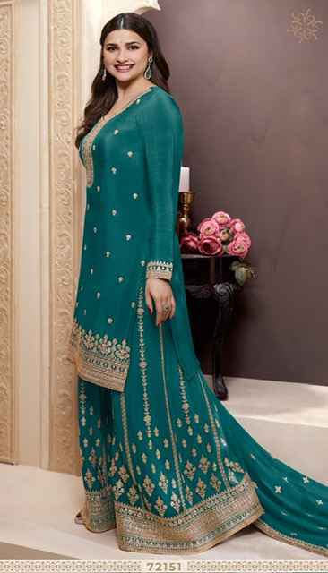 Vinay Kuleesh Shania Chinon Dress Material (4 pcs Catalogue)