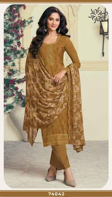 Vinay Silkina Royal Crepe-47 Royal Crepe Dress Material (8 pcs Catalogue)