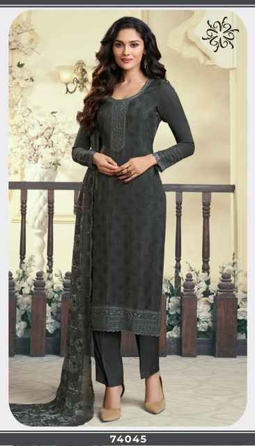 Vinay Silkina Royal Crepe-47 Royal Crepe Dress Material (8 pcs Catalogue)