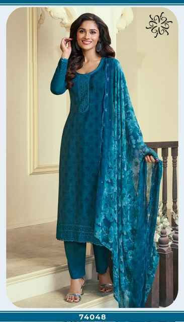 Vinay Silkina Royal Crepe-47 Royal Crepe Dress Material (8 pcs Catalogue)