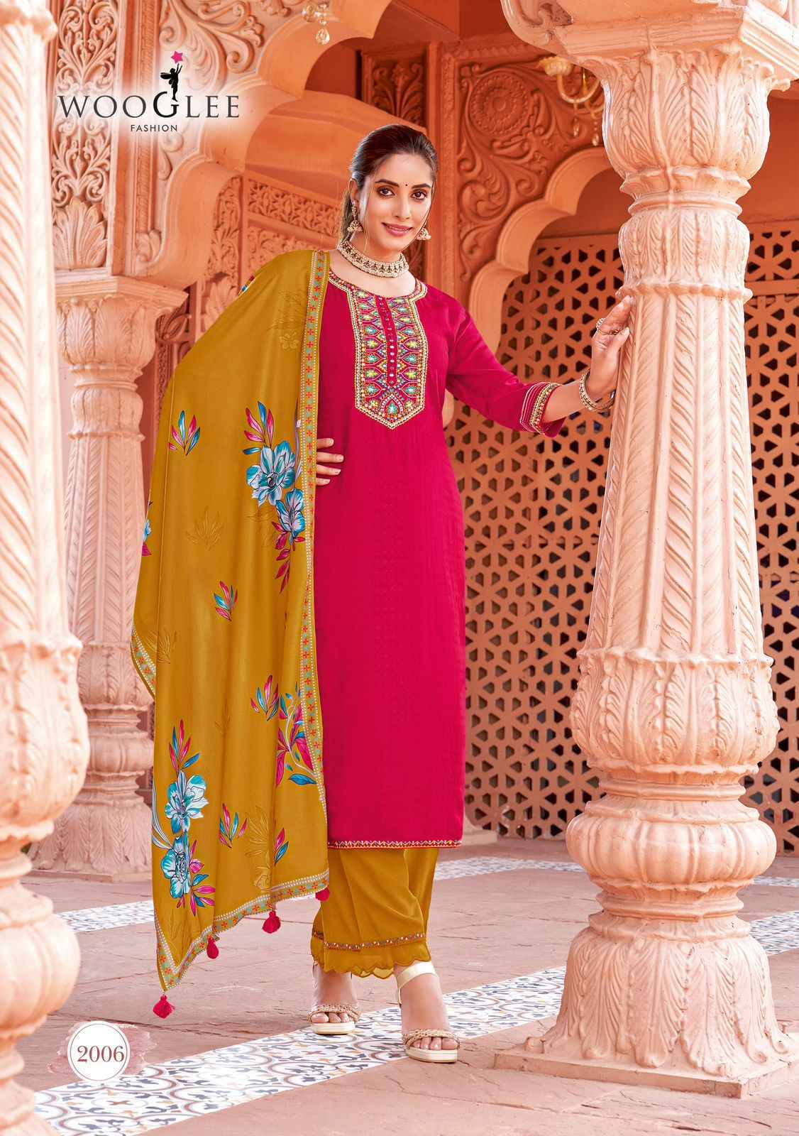Wooglee Miraan Rayon Readymade Suit (6 pcs Catalogue)
