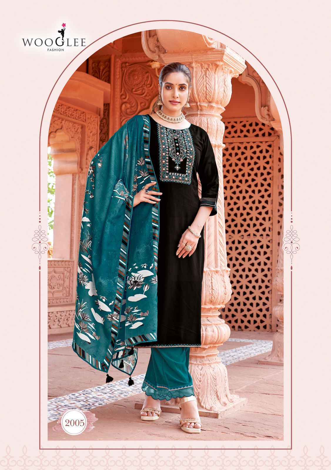 Wooglee Miraan Rayon Readymade Suit (6 pcs Catalogue)