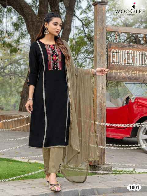 Wooglee Moksha Viscouse Readymade Suit (5 pcs Catalogue)