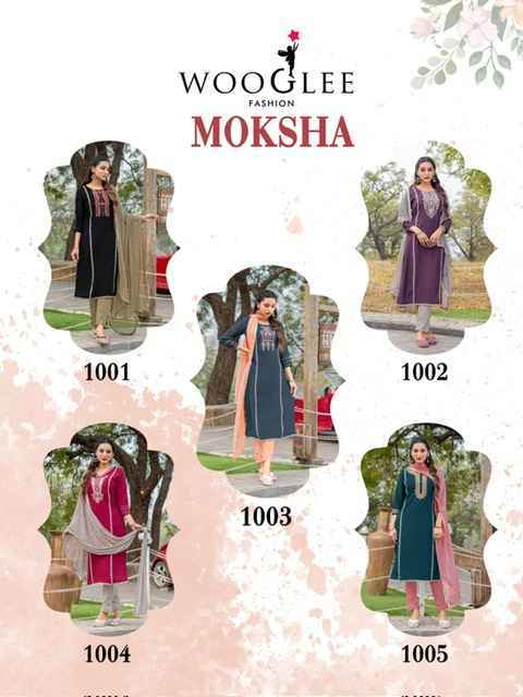 Wooglee Moksha Viscouse Readymade Suit (5 pcs Catalogue)