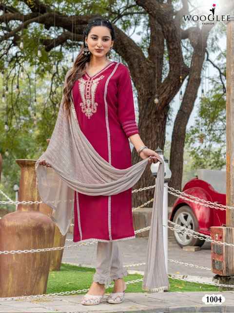Wooglee Moksha Viscouse Readymade Suit (5 pcs Catalogue)