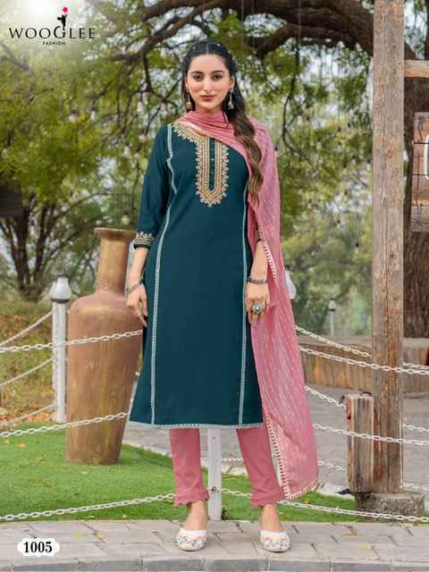Wooglee Moksha Viscouse Readymade Suit (5 pcs Catalogue)