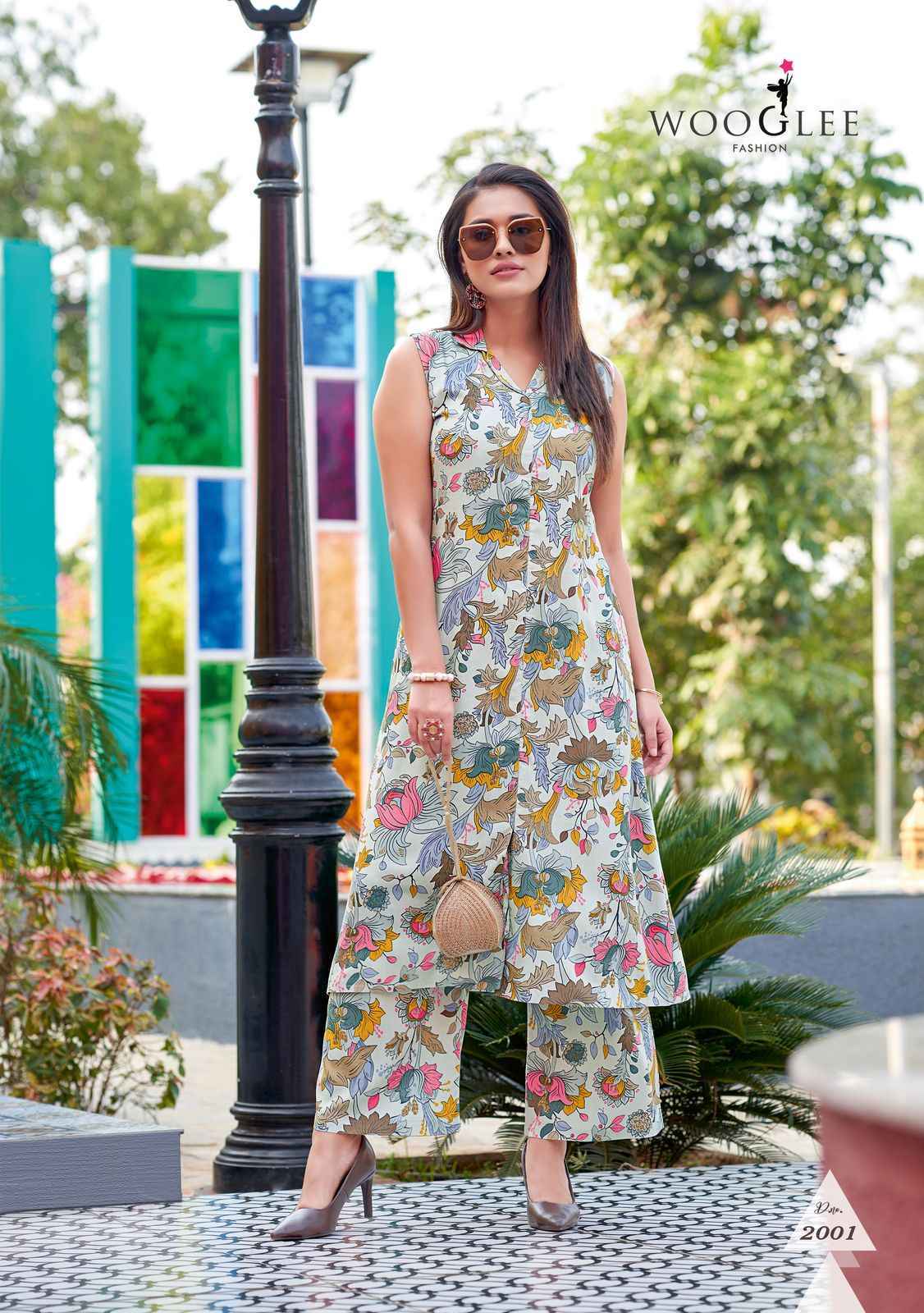 Wooglee Samiksha Rayon Kurti With Bottom (6 pcs Catalogue)