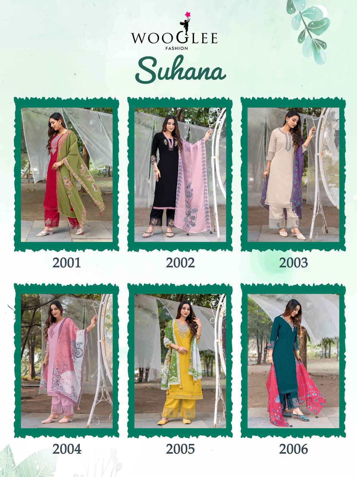 Wooglee Suhana Rayon Readymade Suit (6 pcs Catalogue)