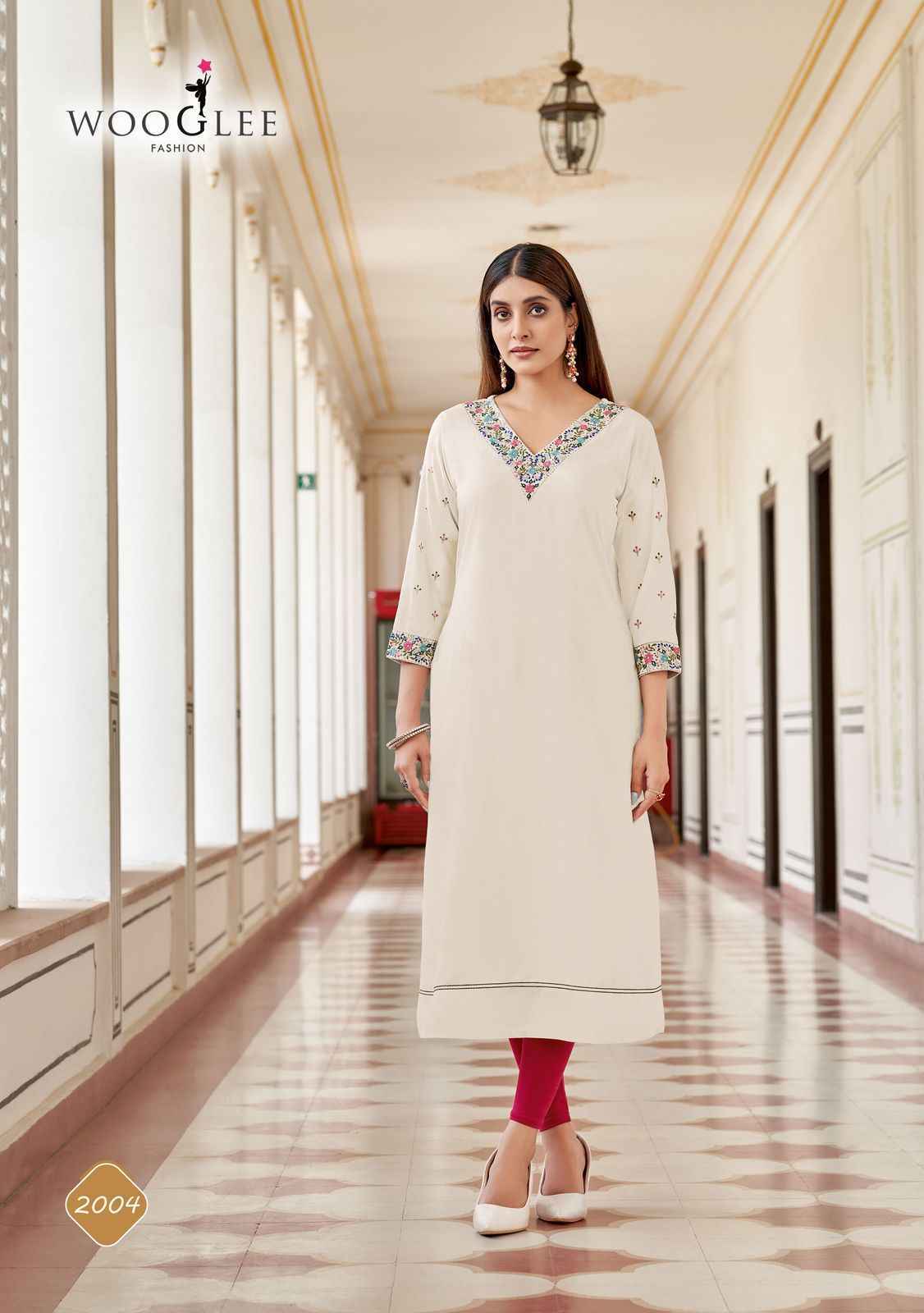 Wooglee Veera Rayon Kurti (4 pcs Catalogue)