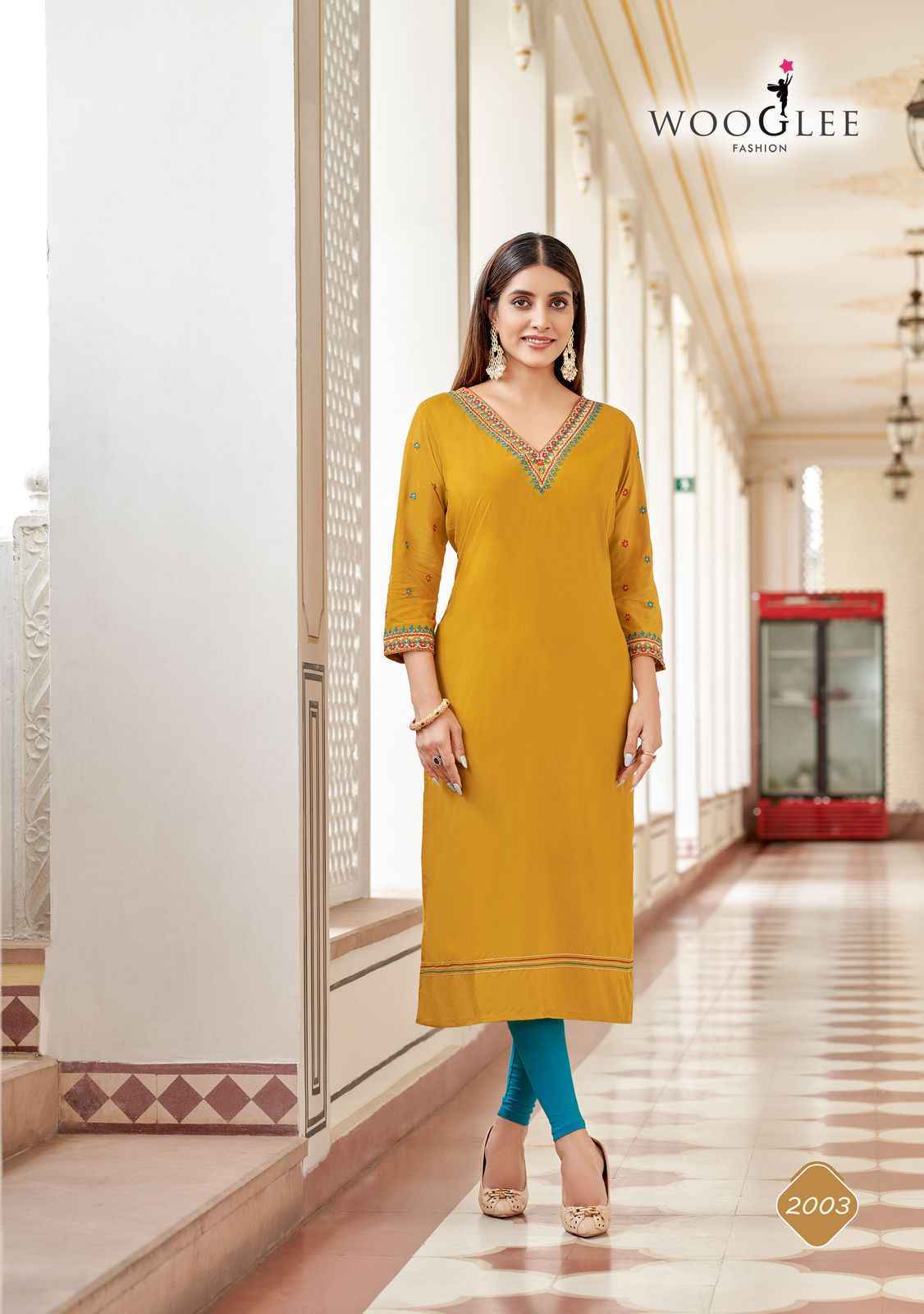 Wooglee Veera Rayon Kurti (4 pcs Catalogue)
