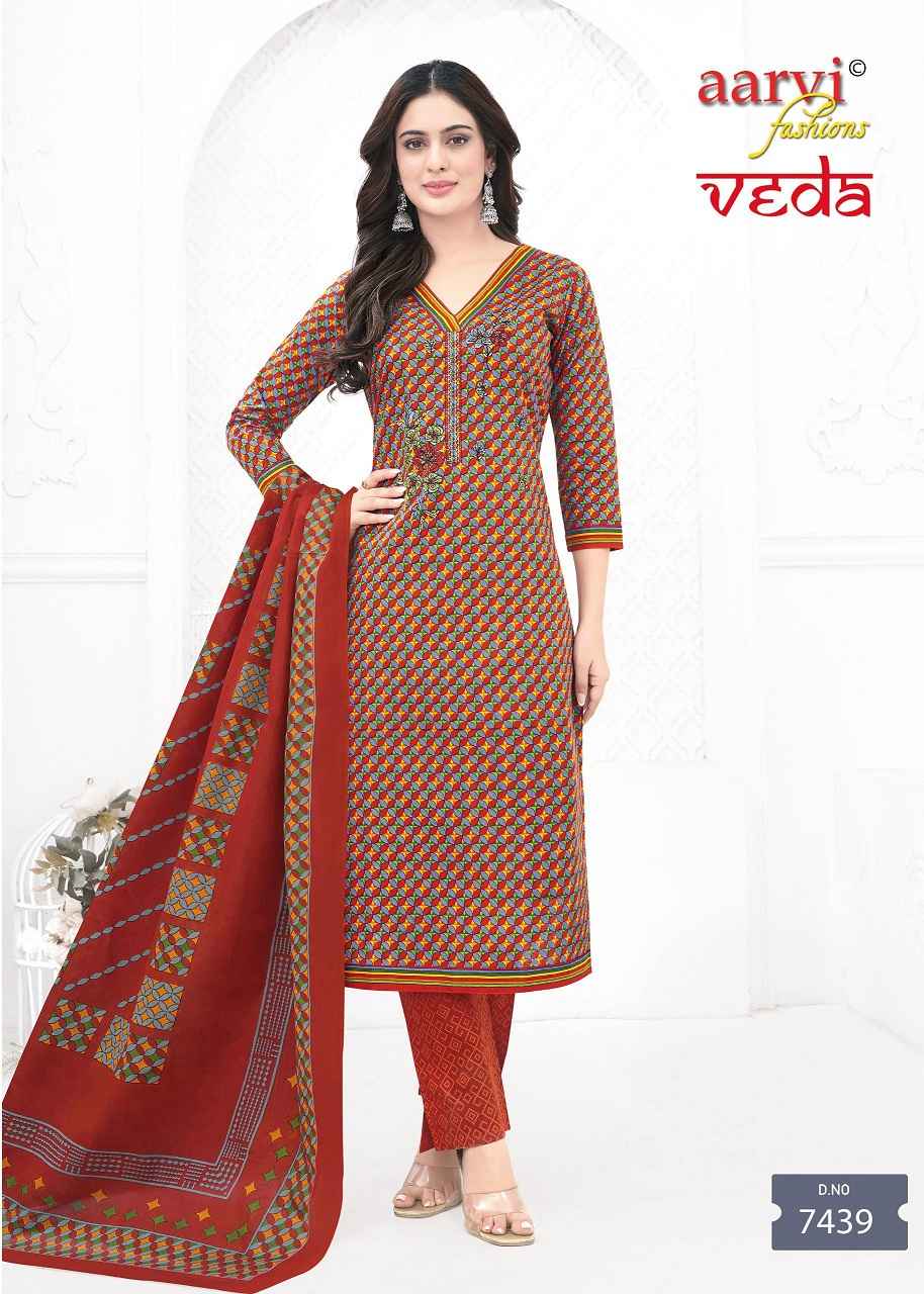 Aarvi Fashion Veda Vol 1 Cotton Kurti Combo 12 pcs Catalogue