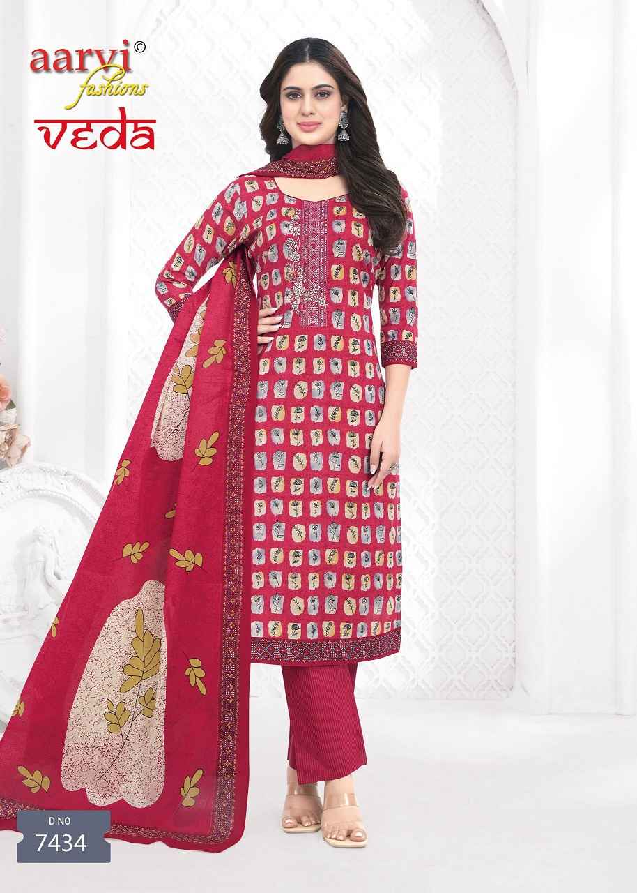 Aarvi Fashion Veda Vol 1 Cotton Kurti Combo 12 pcs Catalogue