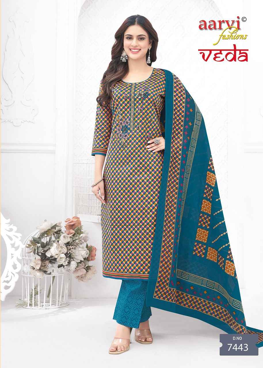 Aarvi Fashion Veda Vol 1 Cotton Kurti Combo 12 pcs Catalogue