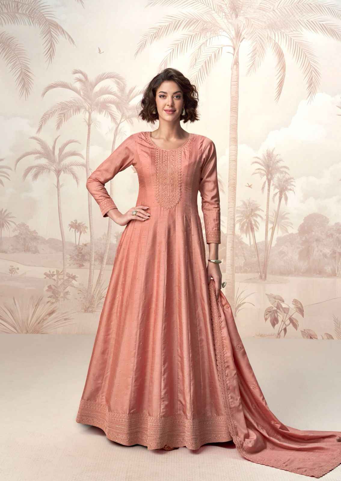 Aashirwad Creation Raagini Readymade Silk Dress 5 pcs Catalogue