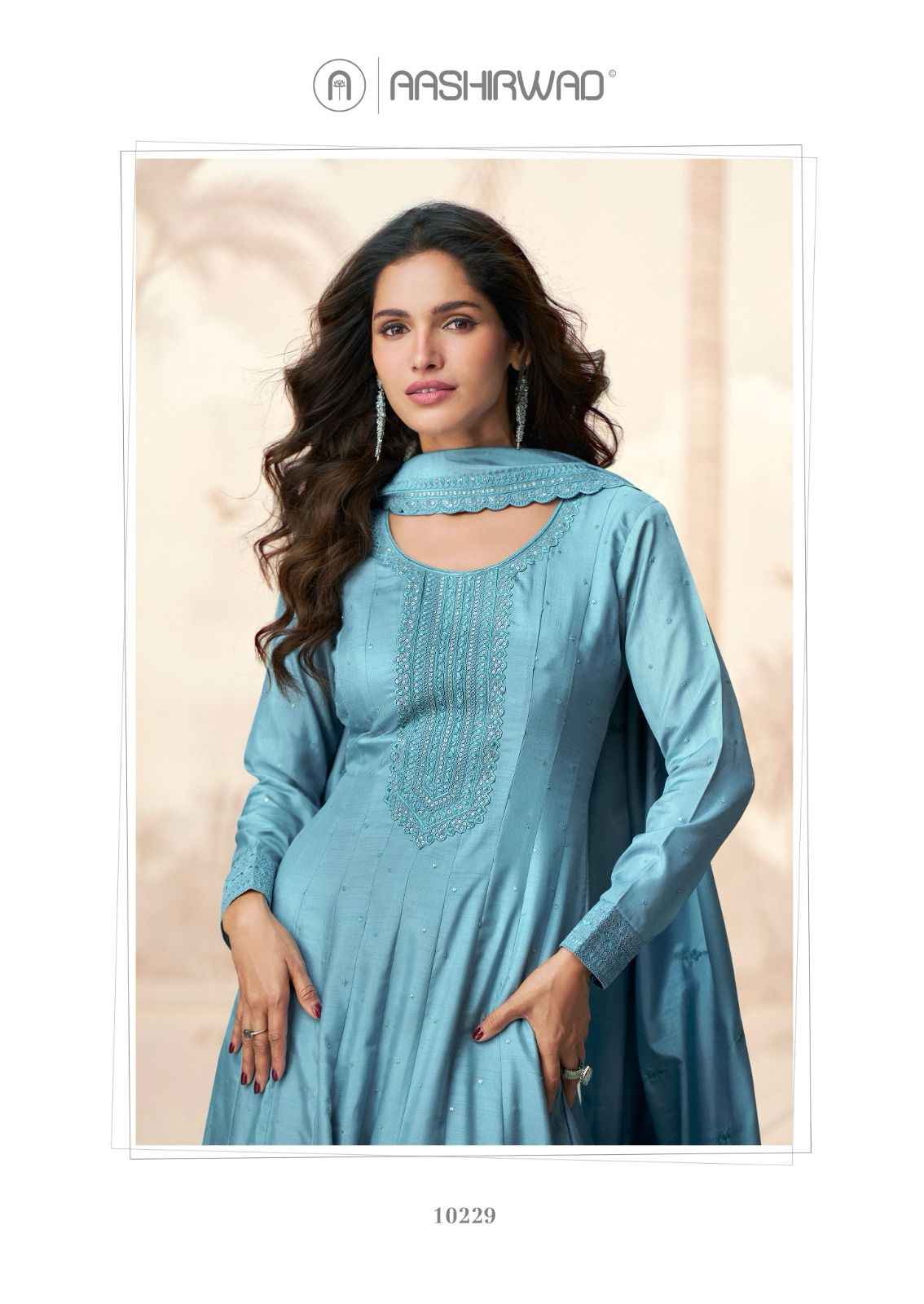 Aashirwad Creation Raagini Readymade Silk Dress 5 pcs Catalogue