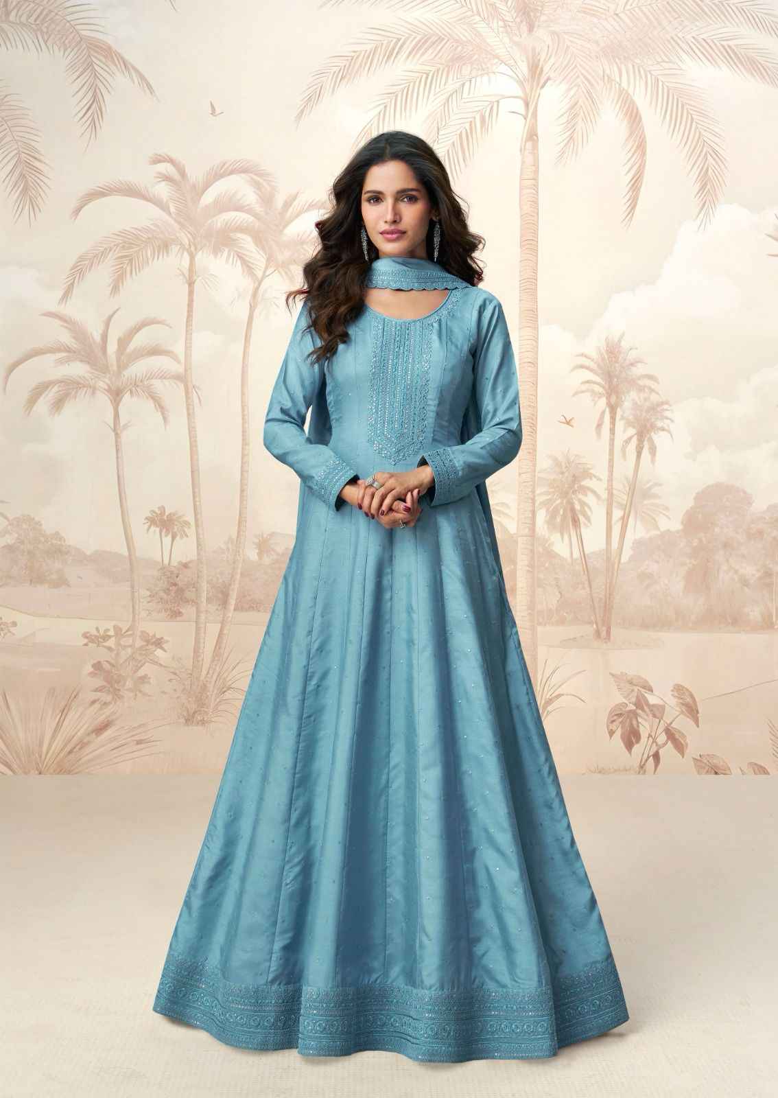 Aashirwad Creation Raagini Readymade Silk Dress 5 pcs Catalogue