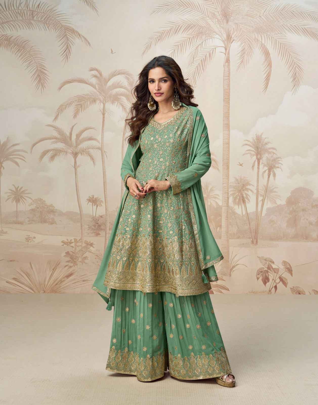 Aashirwad Creation Shivani Georgette Readymade Dress (3 pcs Catalogue)