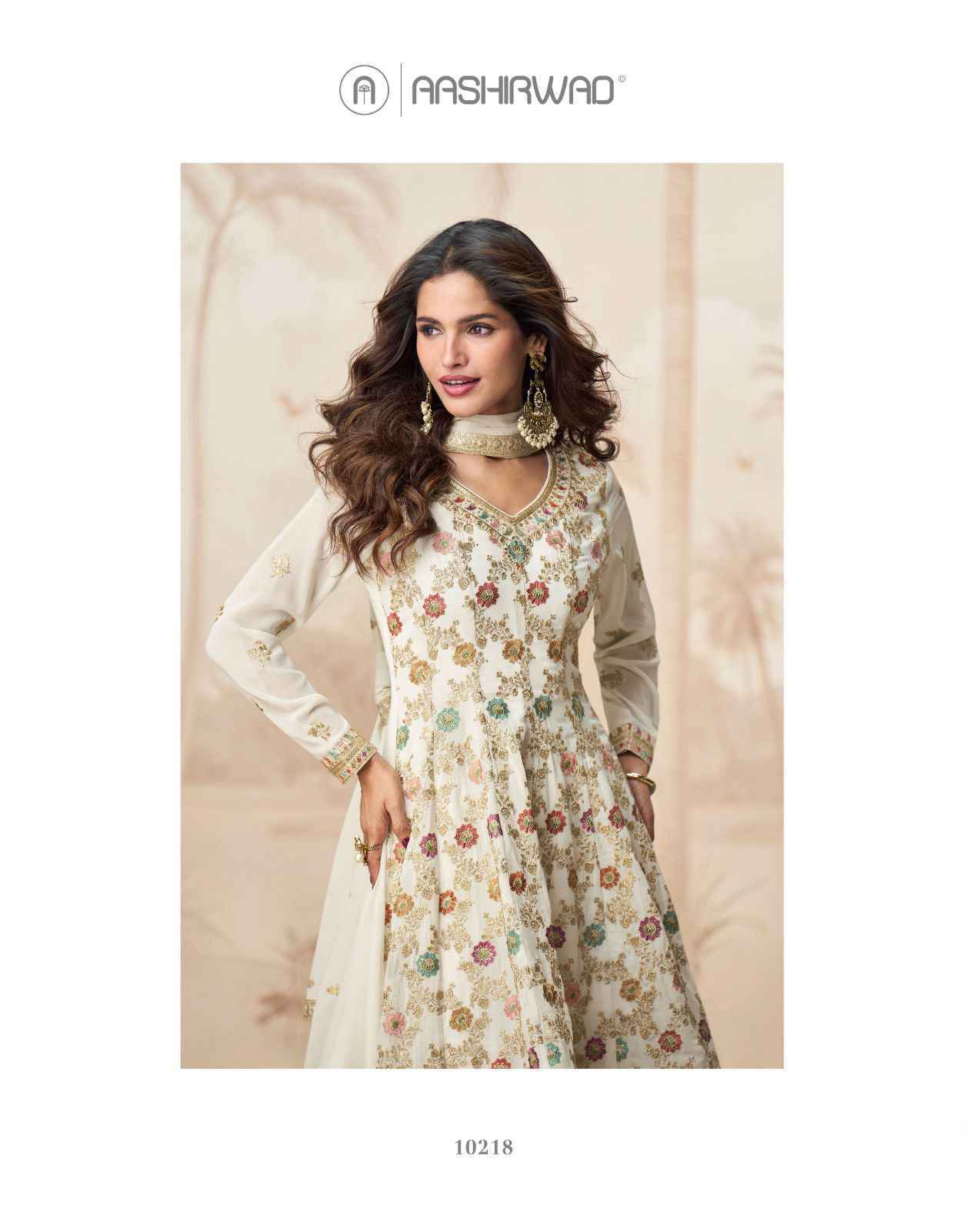 Aashirwad Creation Shivani Georgette Readymade Dress (3 pcs Catalogue)