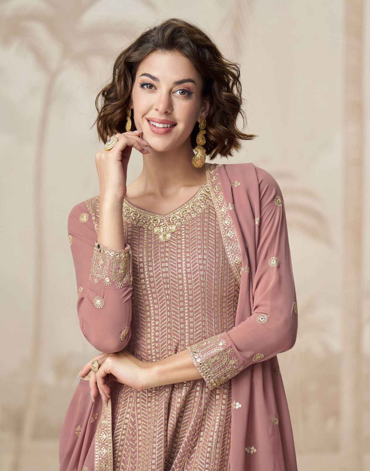 Aashirwad Creation Shivani Georgette Readymade Dress (3 pcs Catalogue)