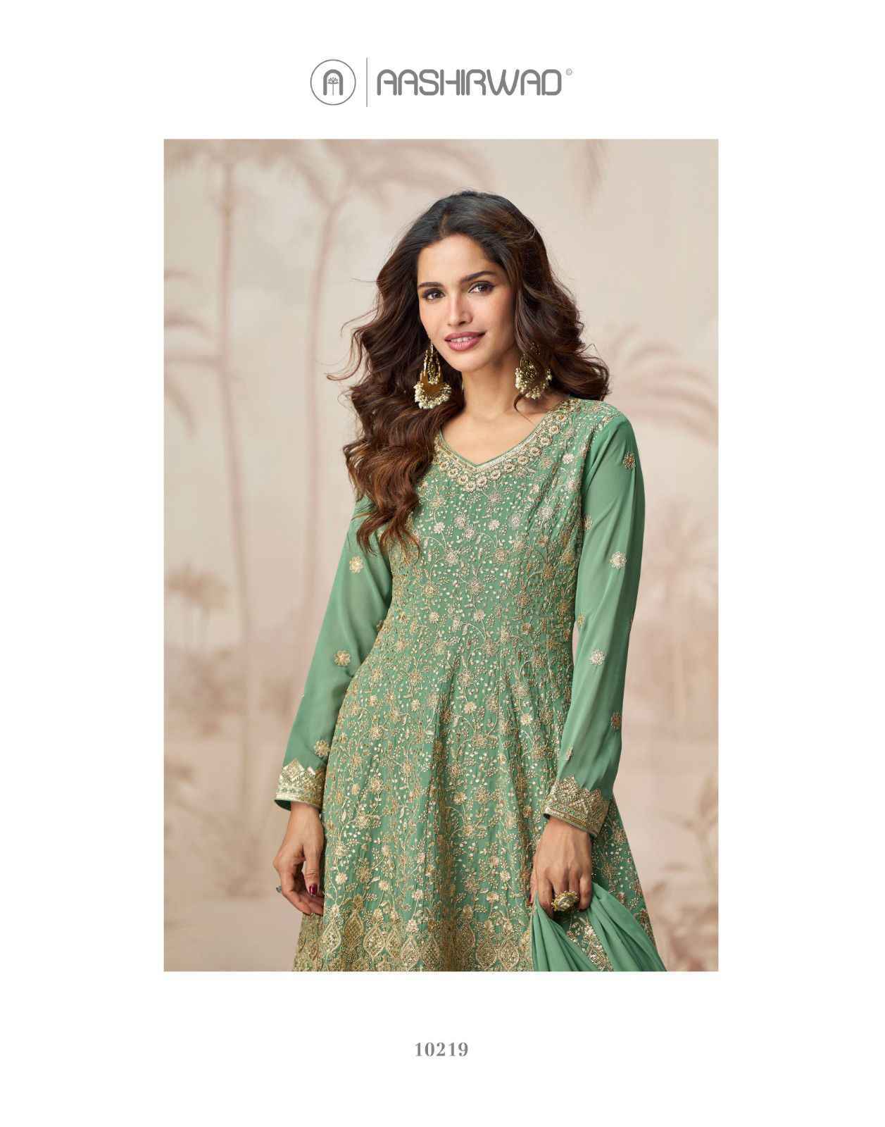 Aashirwad Creation Shivani Georgette Readymade Dress (3 pcs Catalogue)
