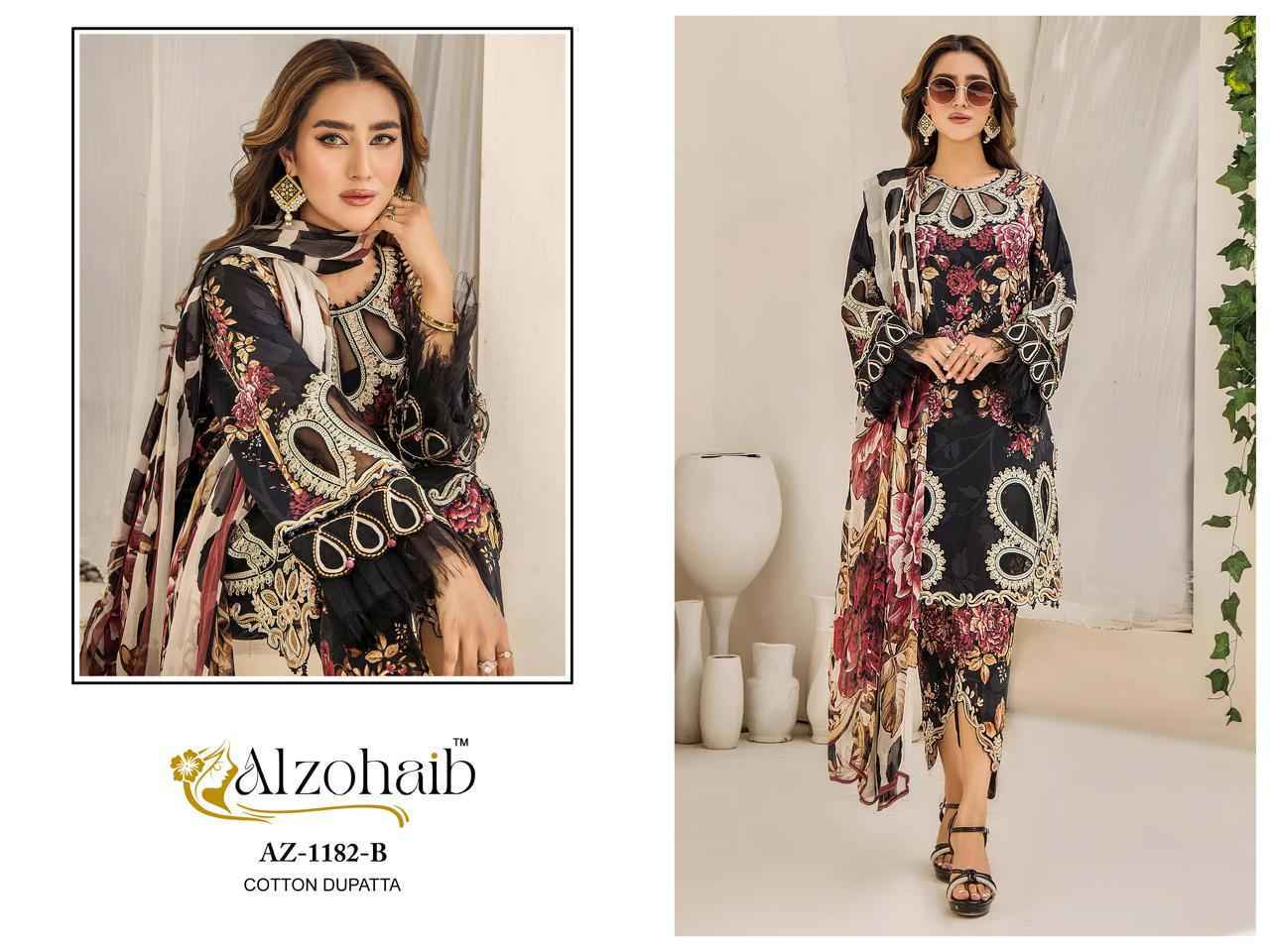 Alzohaib Sakina Coton Dress Material 5 pcs Catalogue