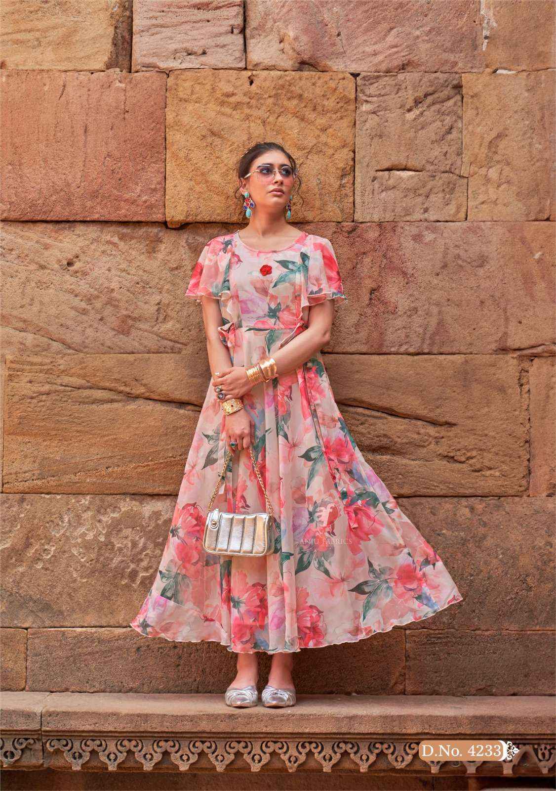 Anju Fabrics Coral Charm Vol 5 Viscose Gown 6 pcs Catalogue