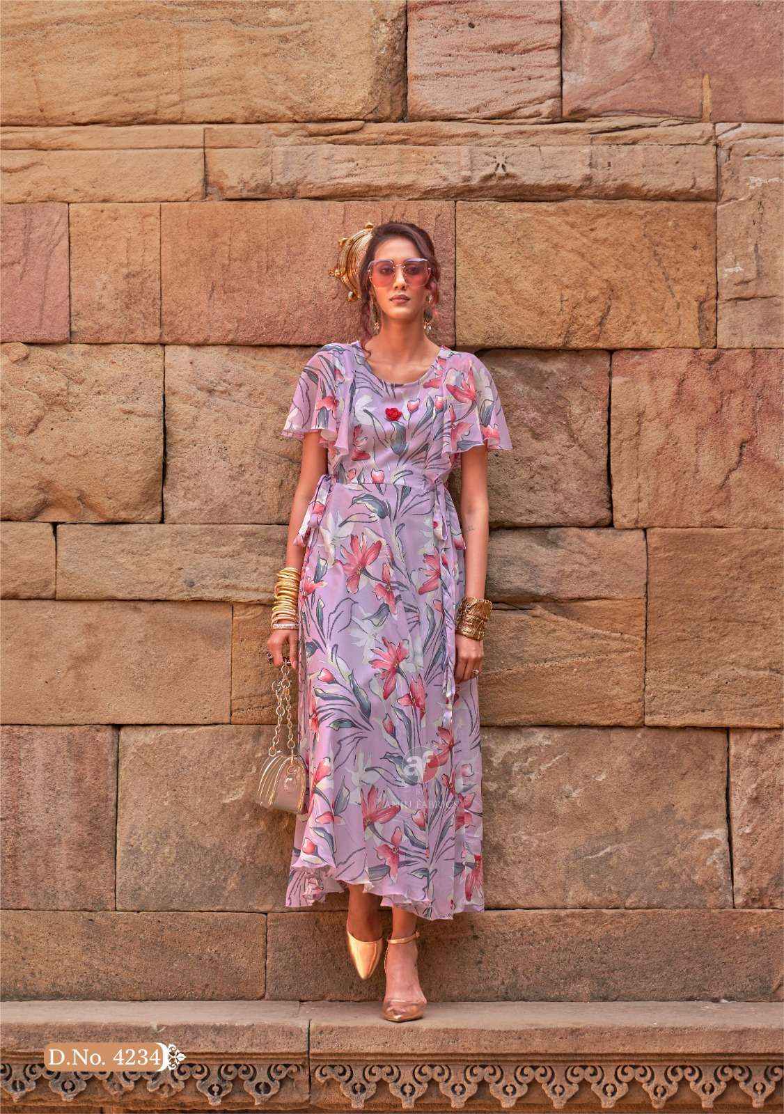 Anju Fabrics Coral Charm Vol 5 Viscose Gown 6 pcs Catalogue