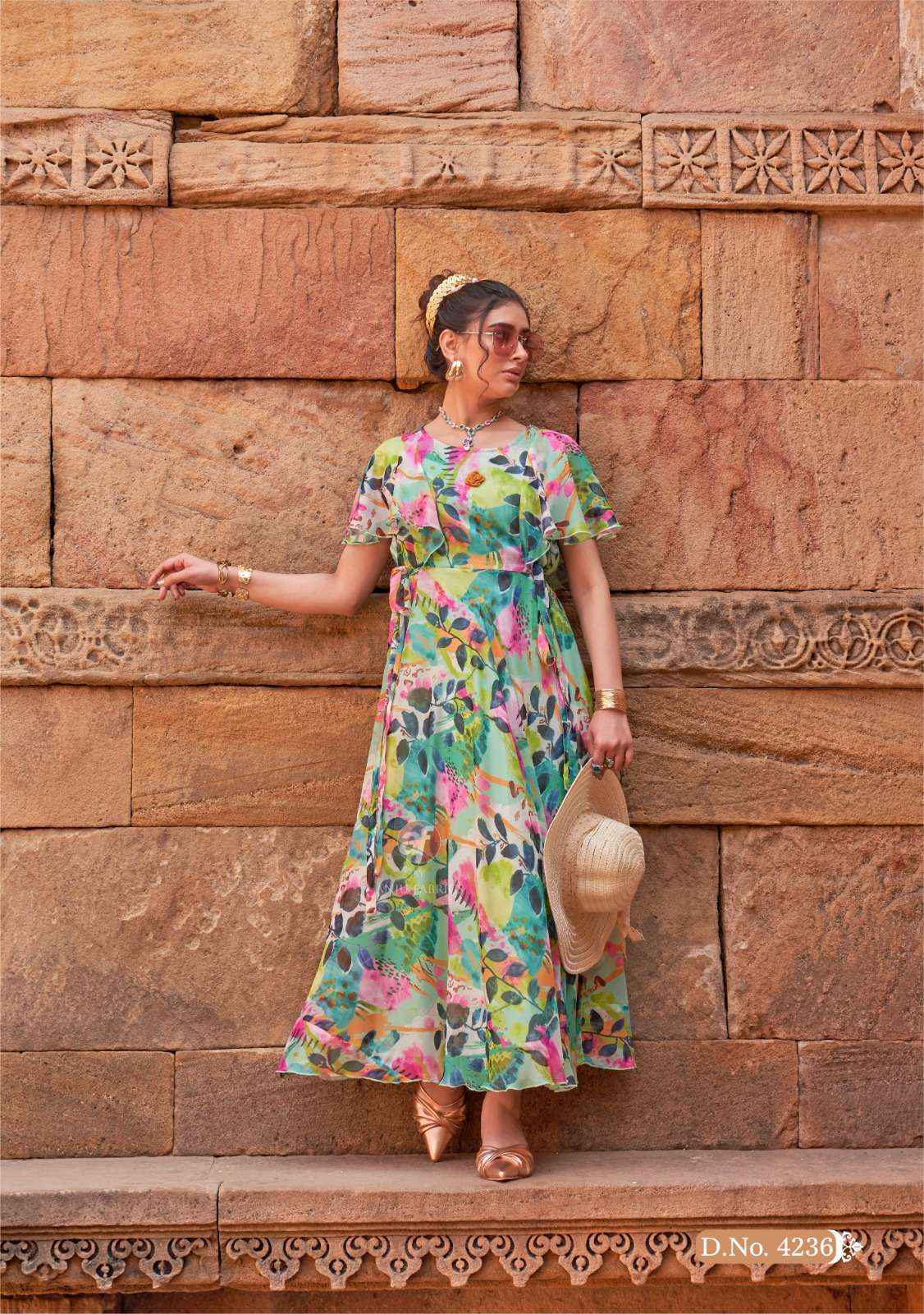 Anju Fabrics Coral Charm Vol 5 Viscose Gown 6 pcs Catalogue
