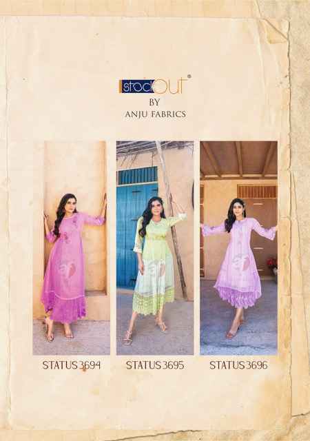 Anju Fabrics Status Vol-2 Georgette Kurti (6 pcs Catalogue)