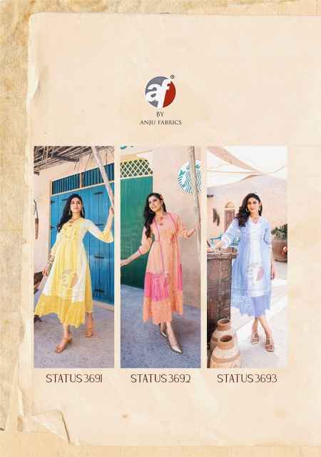 Anju Fabrics Status Vol-2 Georgette Kurti (6 pcs Catalogue)