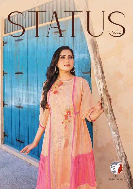Anju Fabrics Status Vol-2 Georgette Kurti (6 pcs Catalogue)