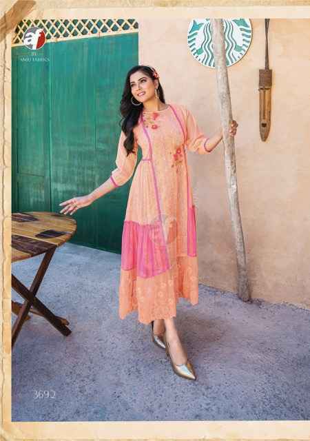 Anju Fabrics Status Vol-2 Georgette Kurti (6 pcs Catalogue)