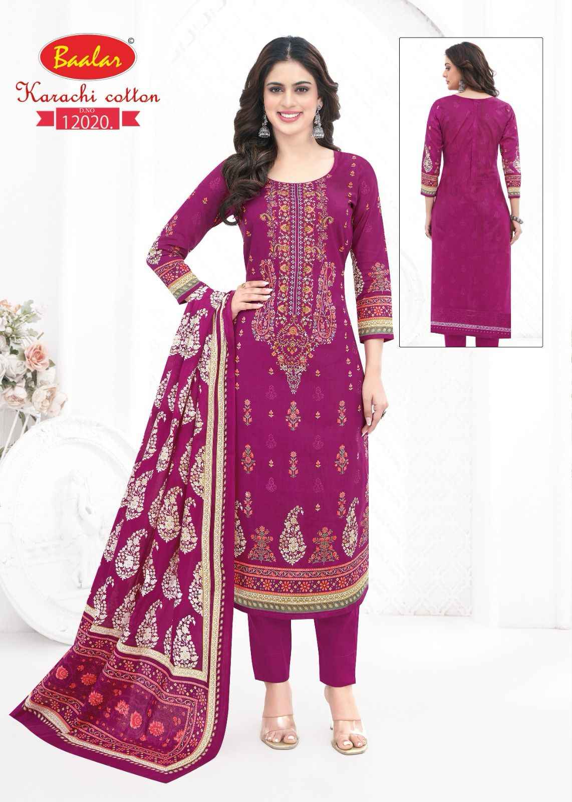 Baalar Karachi Cotton Vol 12 Lawn Cotton Dress Material 9 pcs Catalogue