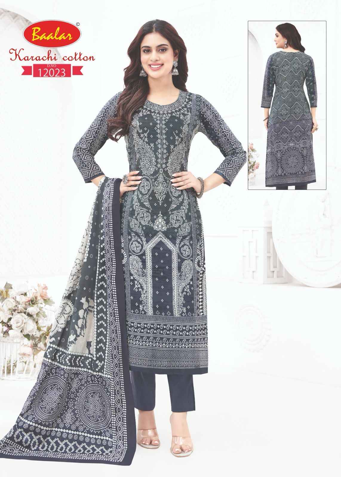 Baalar Karachi Cotton Vol 12 Lawn Cotton Dress Material 9 pcs Catalogue