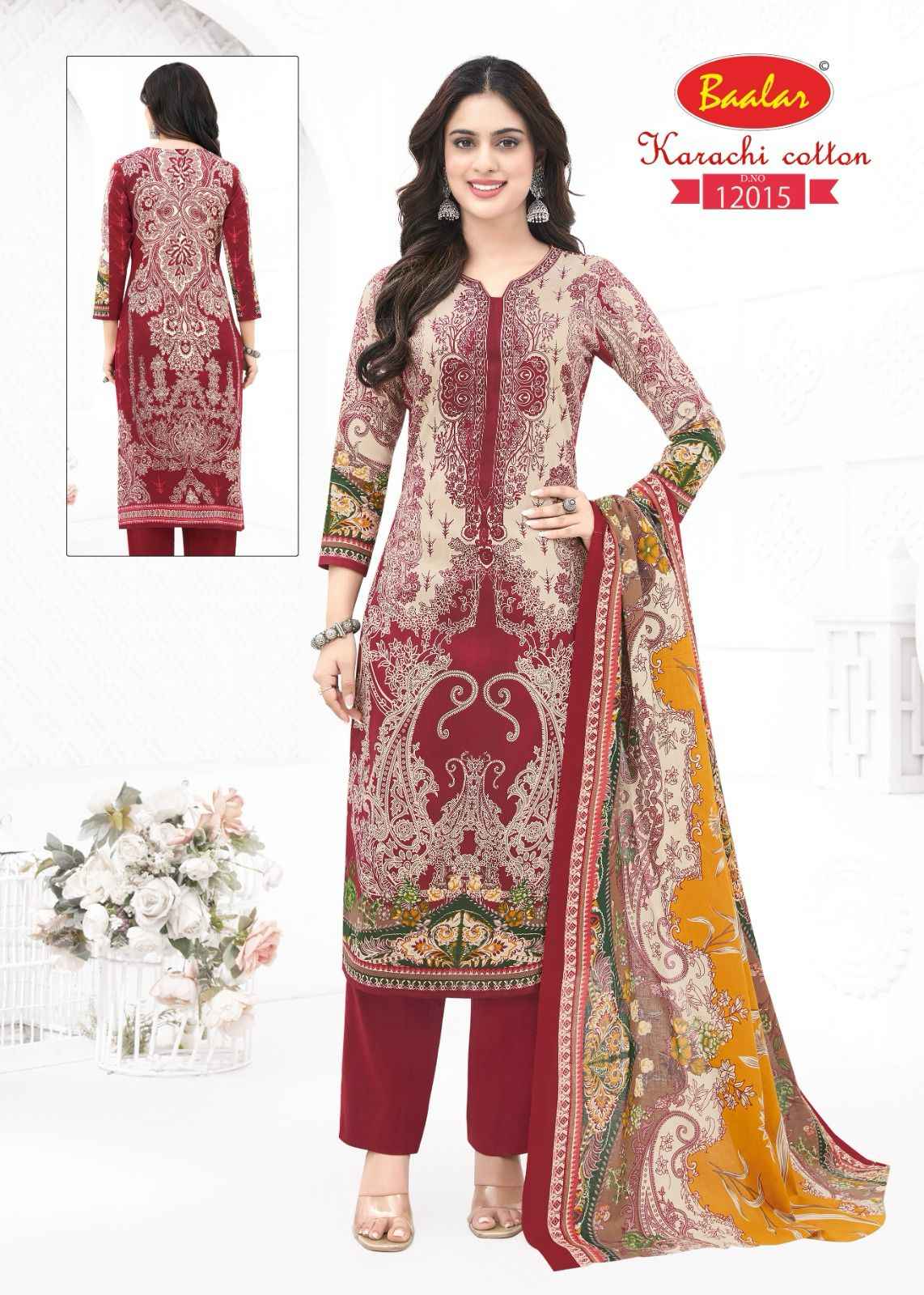 Baalar Karachi Cotton Vol 12 Lawn Cotton Dress Material 9 pcs Catalogue