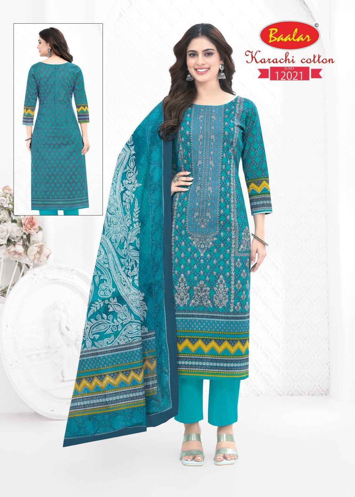 Baalar Karachi Cotton Vol 12 Lawn Cotton Dress Material 9 pcs Catalogue