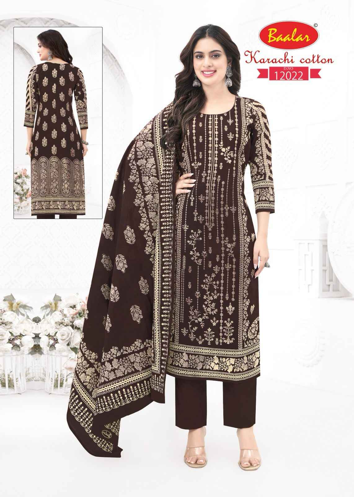 Baalar Karachi Cotton Vol 12 Lawn Cotton Dress Material 9 pcs Catalogue