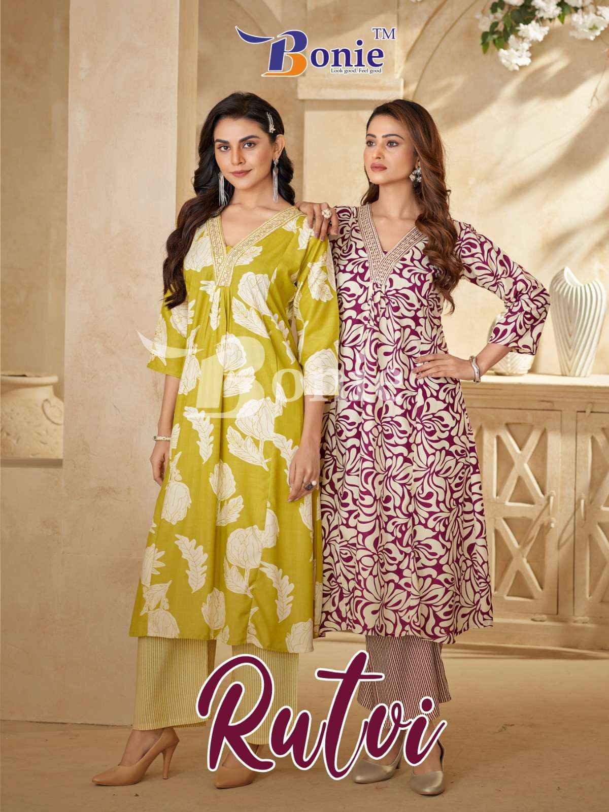 Bonie Rutvi Vol 1 Fancy Kurti Combo 7 pcs Catalogue