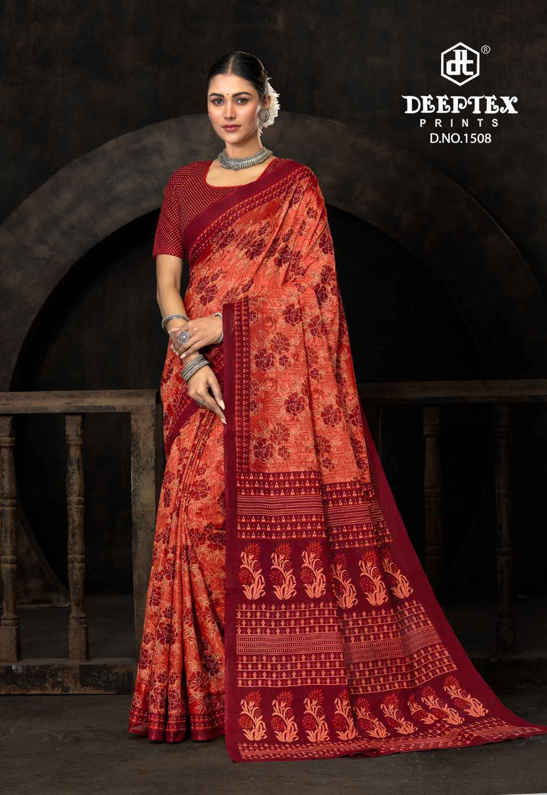 Deeptex Prime Time Vol-15 Cotton Saree (10 pcs Catalogue)