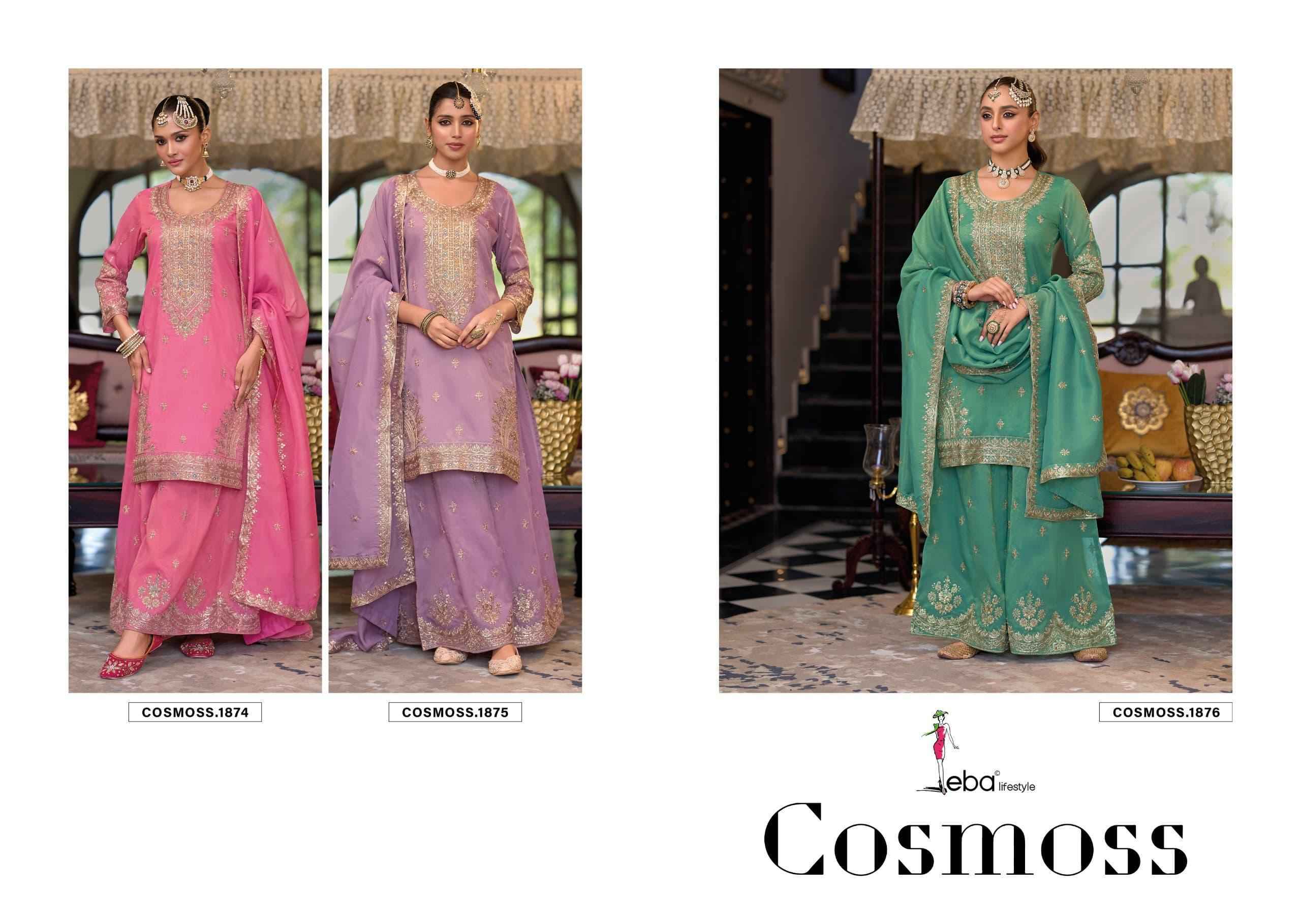 Eba Lifestyle Cosmoss Simar Readymade Dress (3 pcs Catalogue)