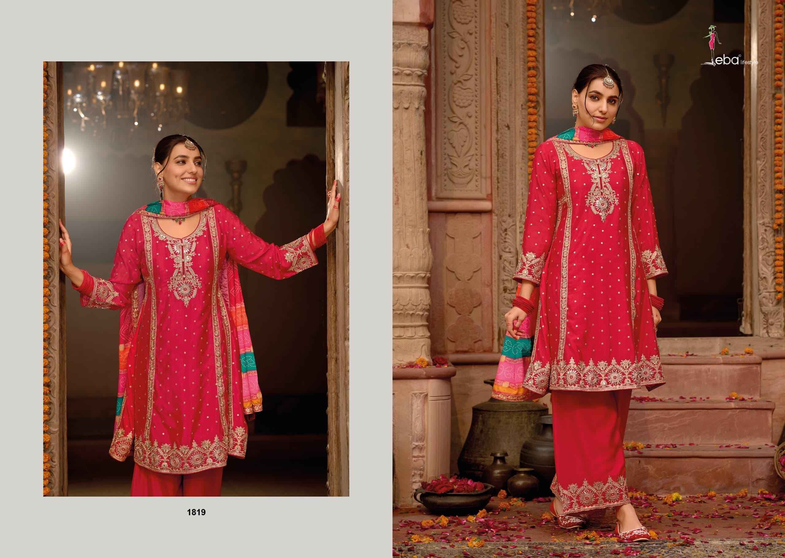 Eba Lifestyle Gajari Readymade Chinon Dress (3 pcs Catalogue)
