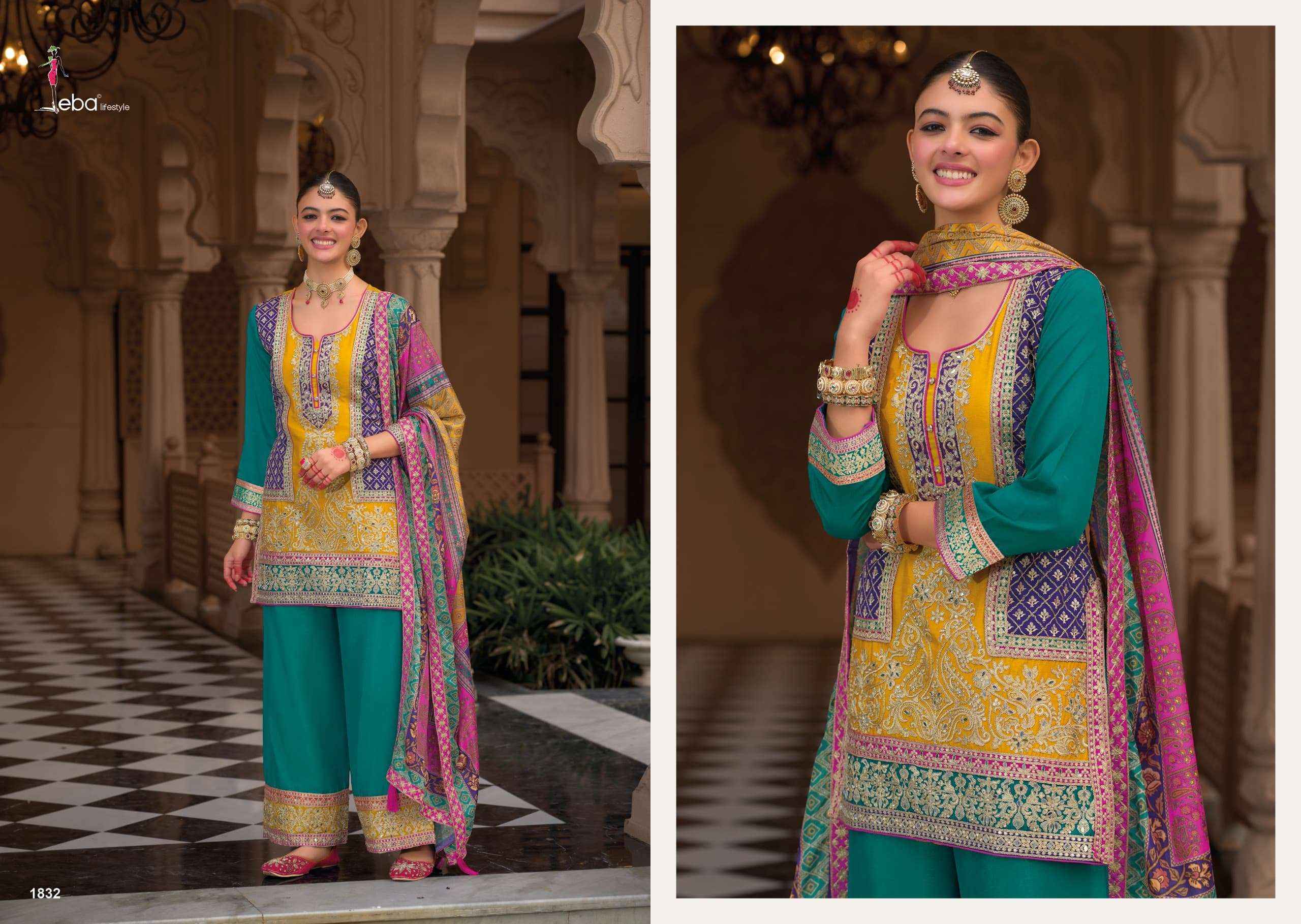 Eba Lifestyle Kasturi Readymade Chinon Dress 2 pcs Catalogue