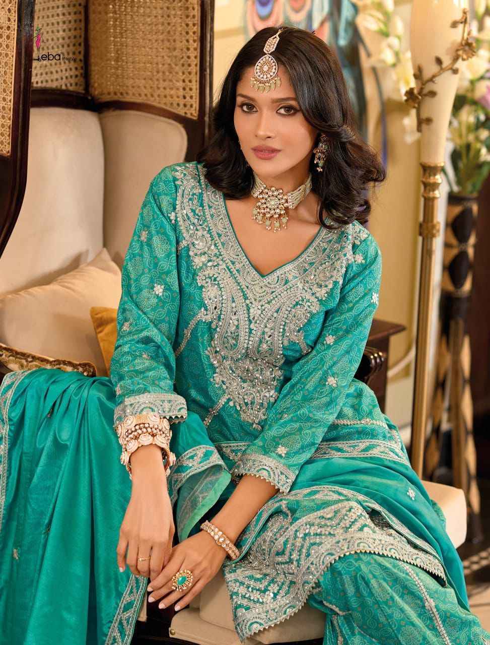 Eba Lifestyle Sangam Readymade Chinon Dress 3 pcs Catalogue