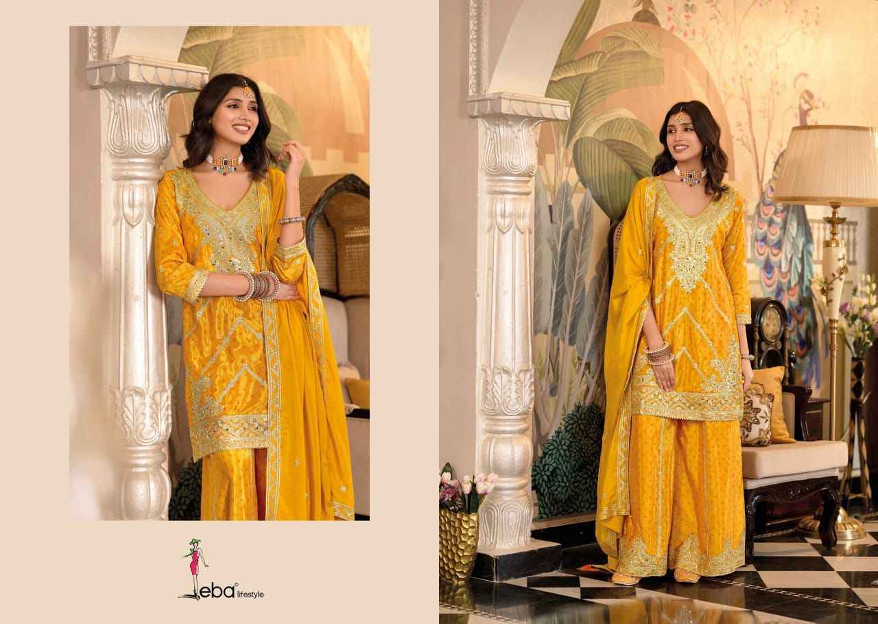 Eba Lifestyle Sangam Readymade Chinon Dress 3 pcs Catalogue