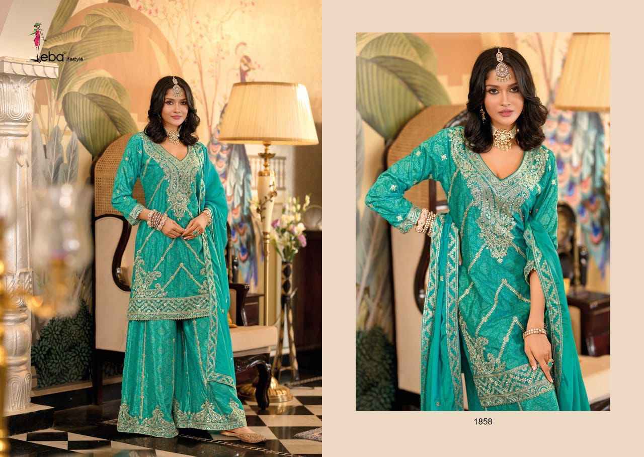 Eba Lifestyle Sangam Readymade Chinon Dress 3 pcs Catalogue