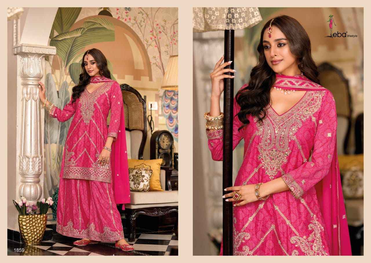 Eba Lifestyle Sangam Readymade Chinon Dress 3 pcs Catalogue