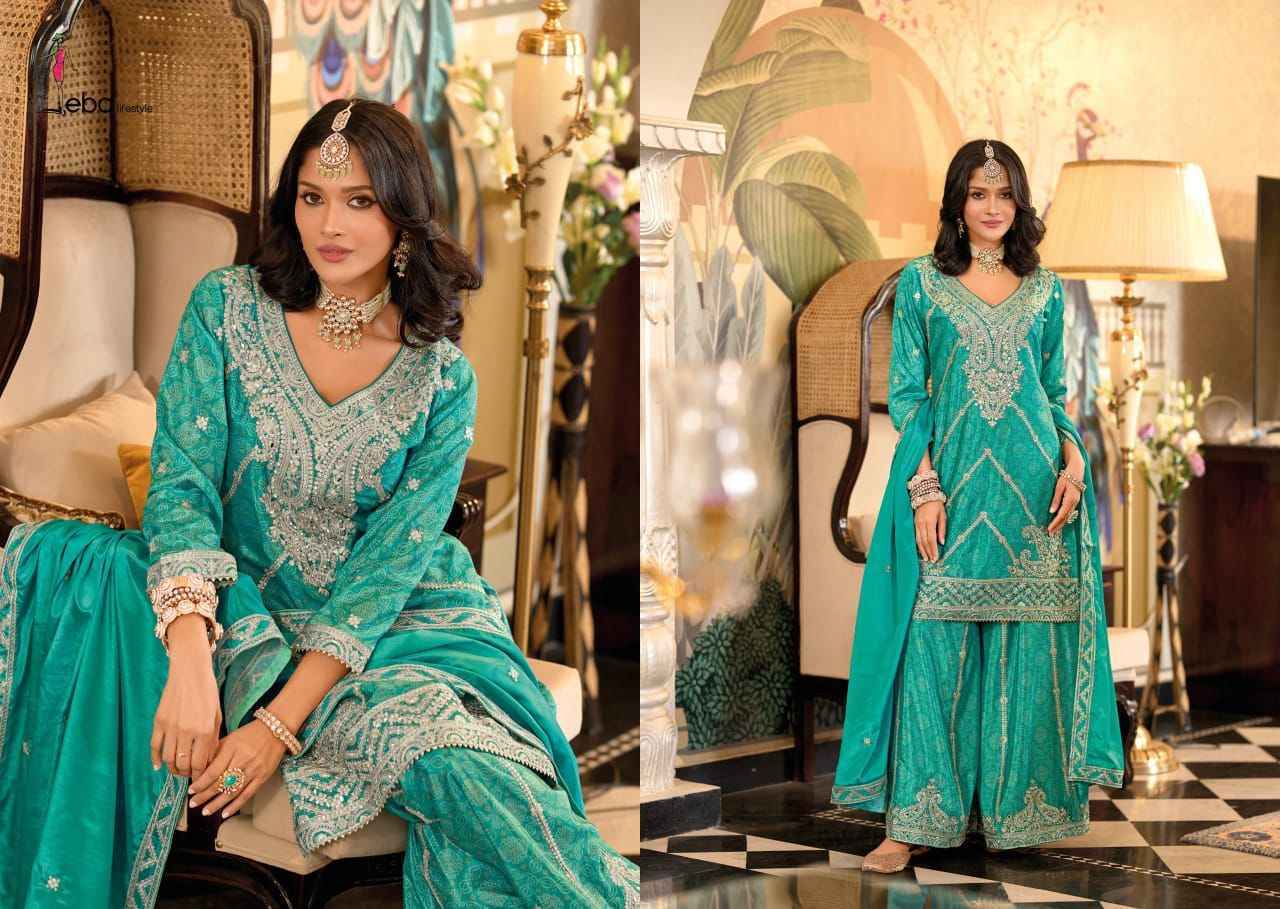 Eba Lifestyle Sangam Readymade Chinon Dress 3 pcs Catalogue